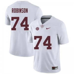 NCAA Men's Alabama Crimson Tide #74 Cam Robinson Stitched College Nike Authentic White Football Jersey XG17Z33BI